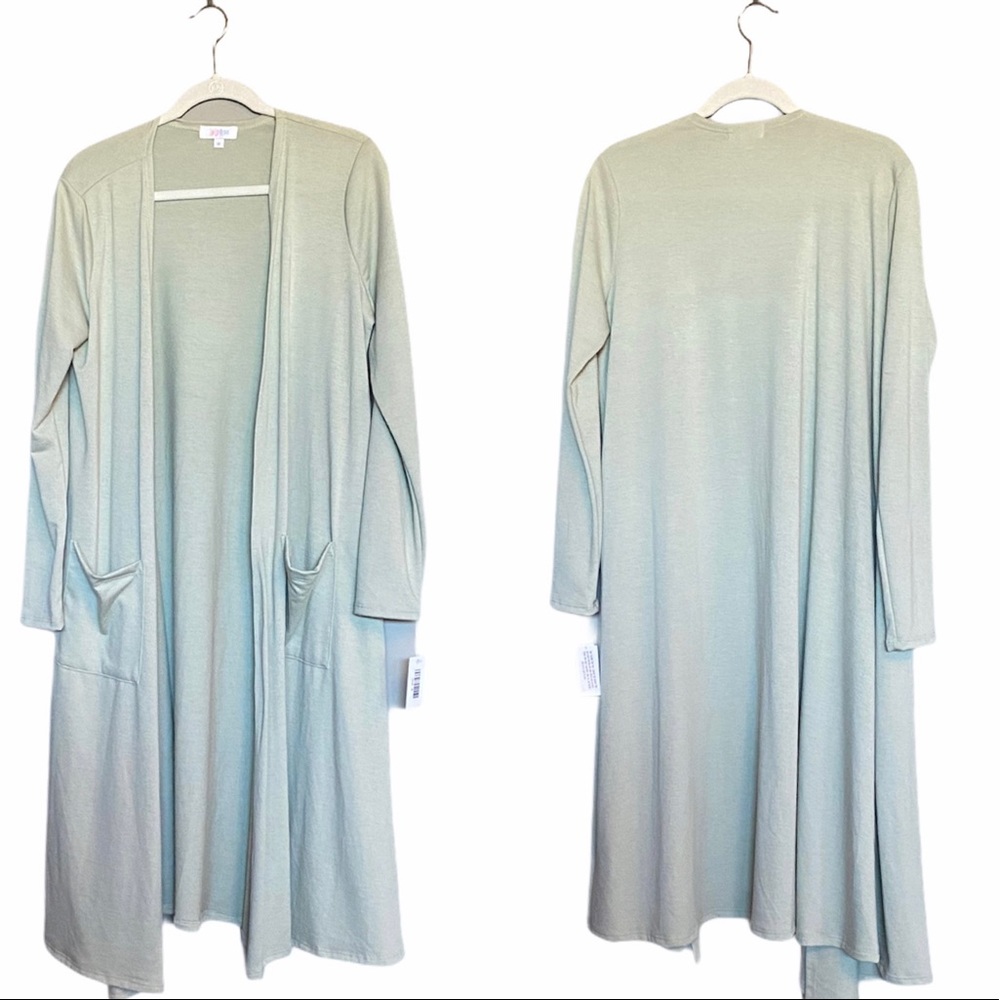 LuLaRoe SARAH Cardigan Sweater Duster Soft Green
